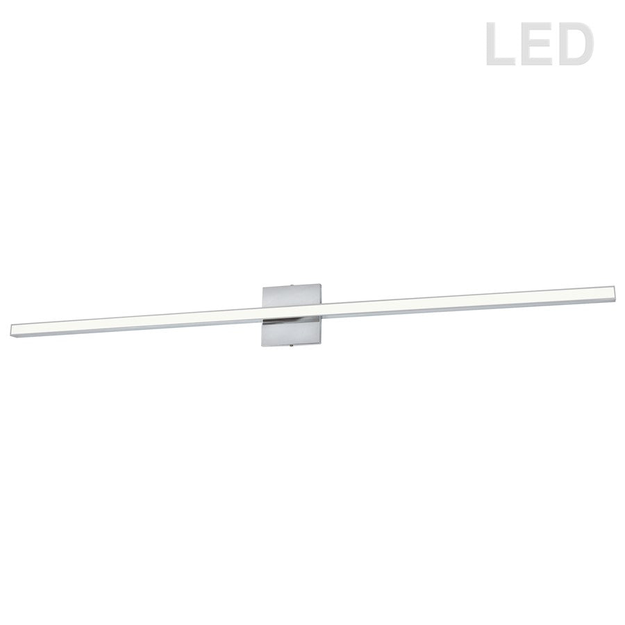 Dainolite Arandel 48in 1-Light Vanity | Modern Polished Chrome and White Acrylic | Bathroom Vanity | 48 x 2 x 5 in | Model ARL-4836LEDW-PC