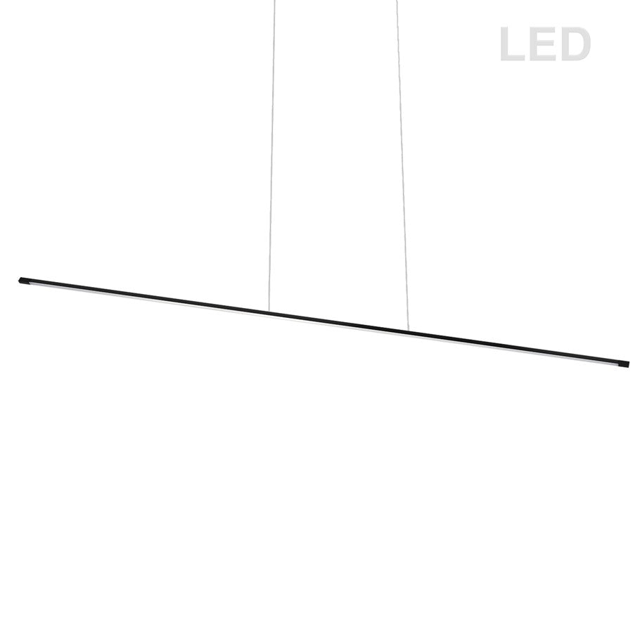Dainolite Array 48in 1-Light LED Horizontal Pendant | Modern Matte Black Metal | Kitchen Island & Dining Room | Model ARY-4830LEDHP-MB