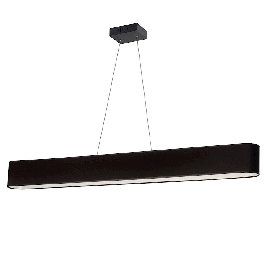 Dainolite Aubrey 51in 1-Light Pendant | Modern Matte Black and Black Fabric | Kitchen Island & Dining Room | 4 x 51 x 5 in | Model AUB-R5030HP-MB-797