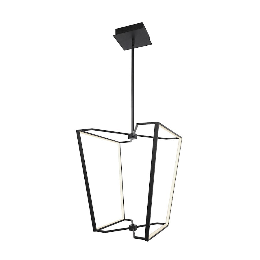 Dainolite Curant 16in 1-Light LED Chandelier | Modern Matte Black and White Silicone | Dining Room & Kitchen Island | Model CUR-1848C-MB