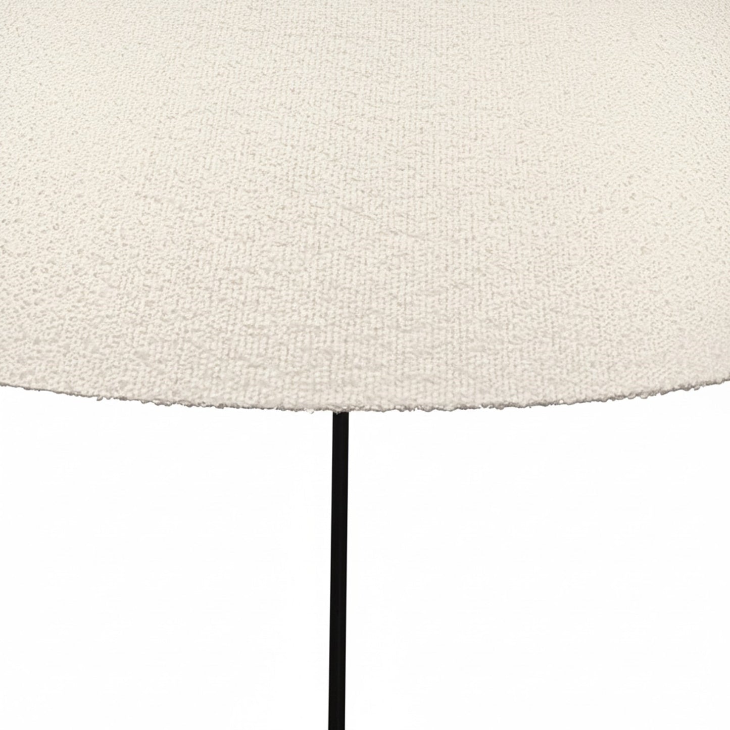 Dainolite Dalia 1-Light Table Lamp | Transitional Matte Black Metal and White Boucle Fabric | Living Room & Bedroom Accent | 22 x 22 x | Model DAL-281T-MB