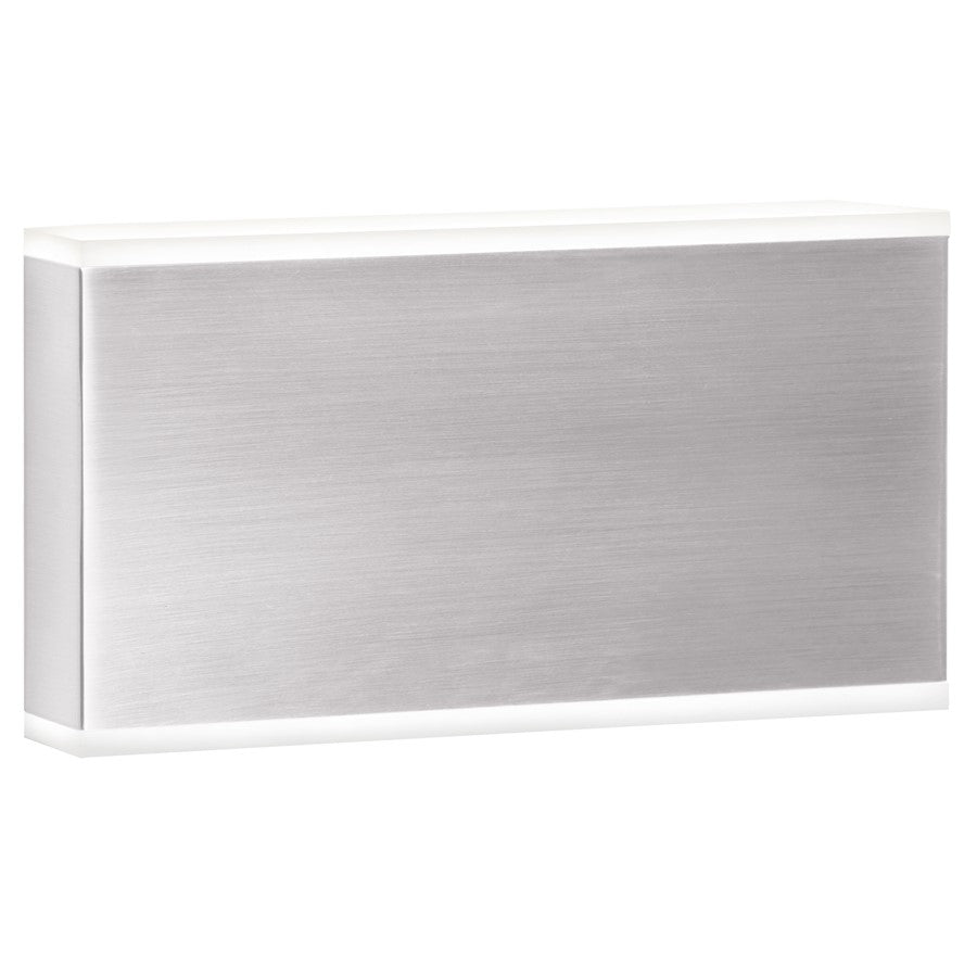 Dainolite Emery 10in 2-Light Wall Sconce | Modern Satin Chrome and Frosted Acrylic | Hallway & Bedroom Accent | 10 x 2 x 5 in | Model EMY-105-20W-SC