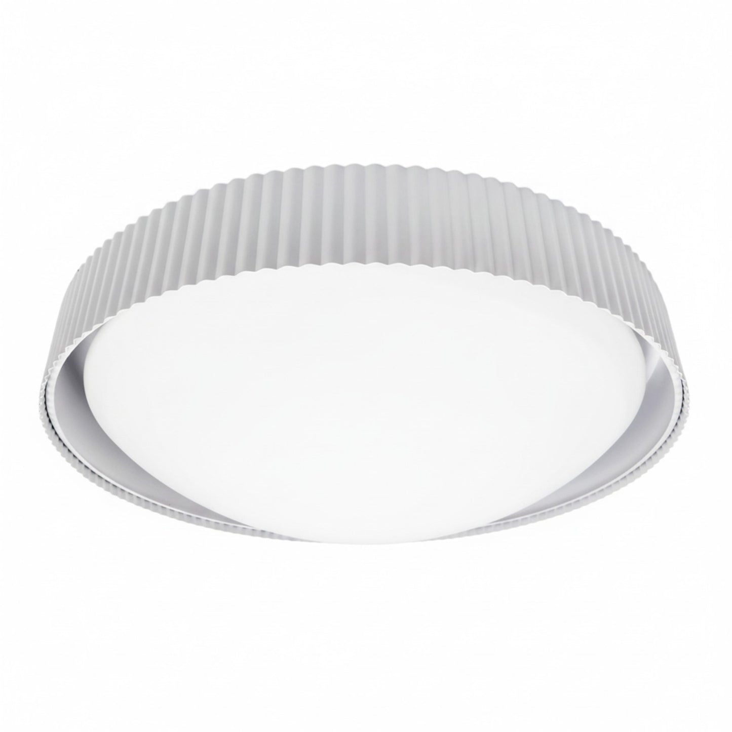 Dainolite Fabiana 13in 1-Light LED Flush Mount | Transitional Matte White Metal and White Glass | Hallway & Bathroom Ceiling | Model FBN-1330LEDFH-MW