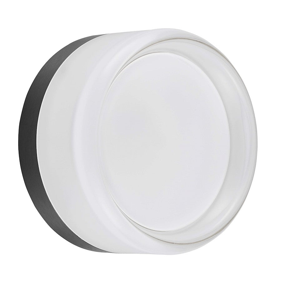 Dainolite Lucia 5in 1-Light LED Wall Sconce | Modern Matte Black and White Acrylic | Hallway & Living Room | 5 x 3 x 5 in | Model LUC-515LEDW-MB