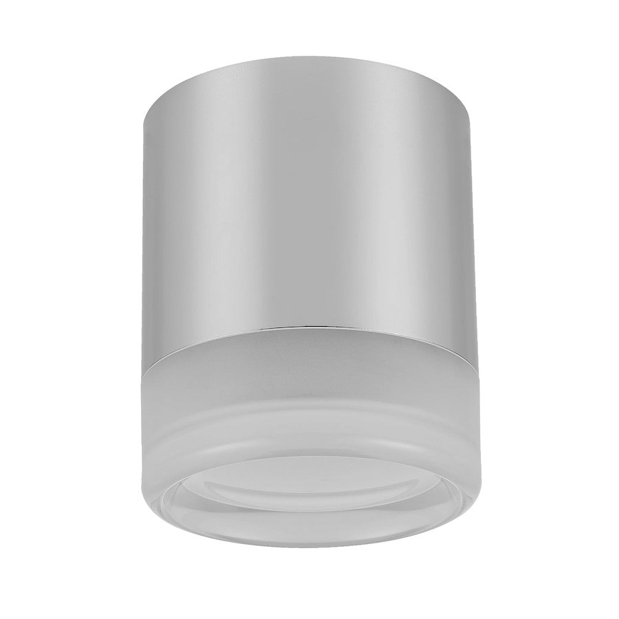 Dainolite Lucia 6in 1-Light Flush Mount | Modern Polished Chrome and White Acrylic | Hallway & Bedroom | 5 x 5 x 6 in | Model LUC-715LEDFH-PC