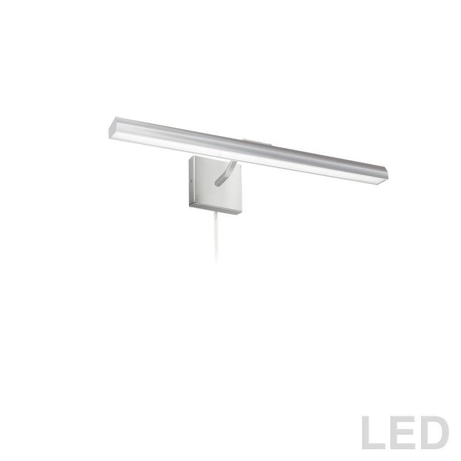 Dainolite Leonardo 24in 3-Light Picture Light | Satin Chrome and Frosted Glass | Art Gallery & Living Room | 2100 Lumens | Model PIC222-24LED-SC