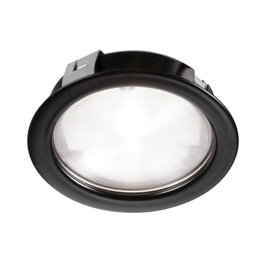 Dainolite LED Cree 4W 24VDC Puck Light | Black Powder-Coated Metal | Under Cabinet Kitchen Task Light | 314lm 3000K 40° Beam | Model PLED-04-BK