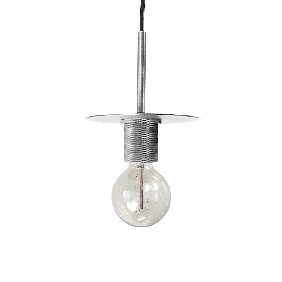 Dainolite Roswell 8in 1-Light Pendant | Transitional Satin Chrome Metal | Kitchen Island & Dining Room | 8 x 8 x 6 in | Model RSW-61P-SC