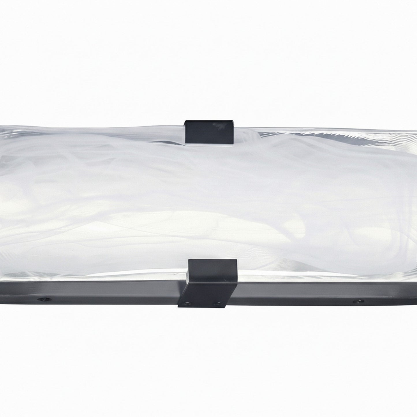 Dainolite Willmina 16in 1-Light Wall Sconce | Transitional Matte Black and White Glass | Bathroom & Hallway Accent | 16.25 x 4.25 | Model WLA-1620LEDW-MB