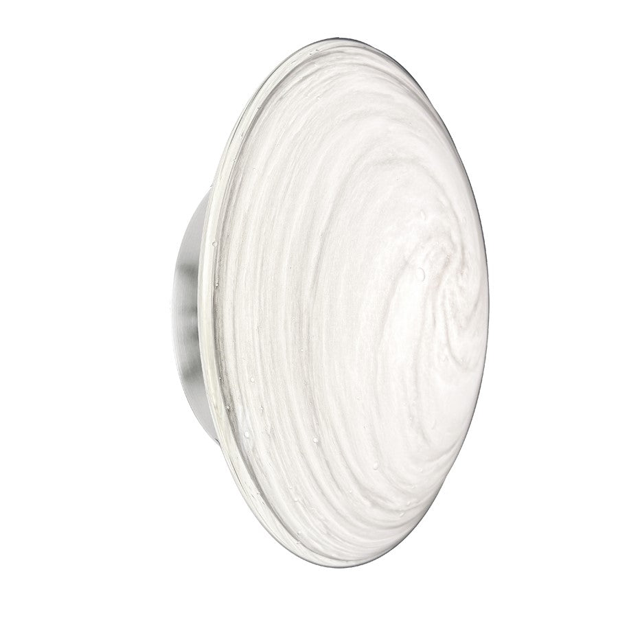 Dainolite Wenona 7in 1-Light LED Wall Sconce | Contemporary Polished Chrome and White Glass | Bedroom & Hallway Accent | Model WNA-75LEDW-PC-SWL