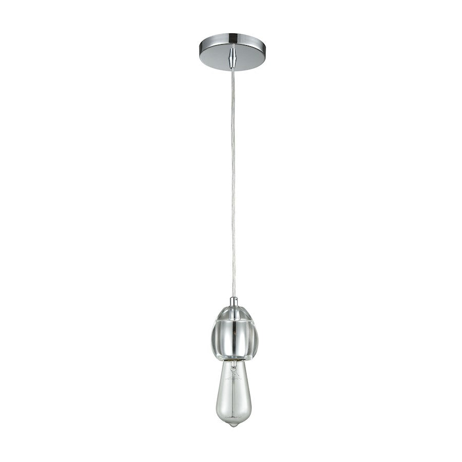 1 Light Mini Pendant, Polished Chrome