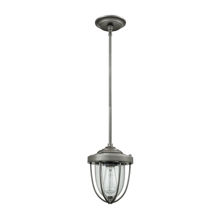 1 Light Mini Pendant, Clear Blown