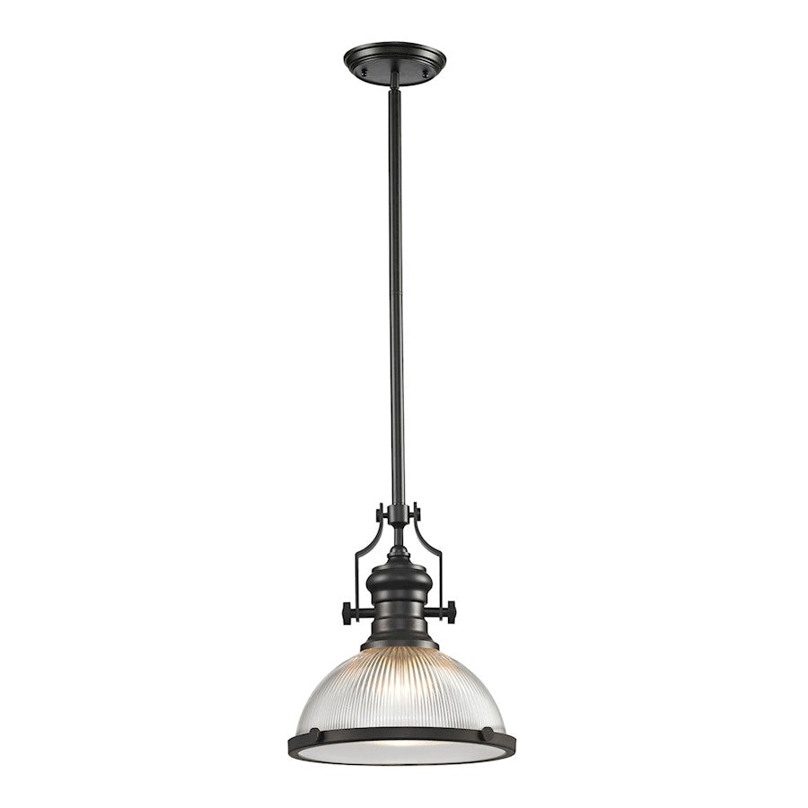 1 Light Pendant, Ribbed