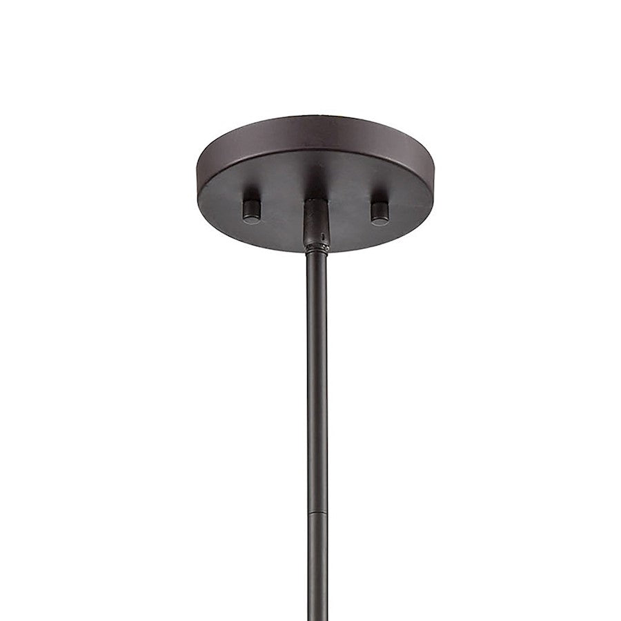 1 Light Mini Pendant, Bronze/Clear
