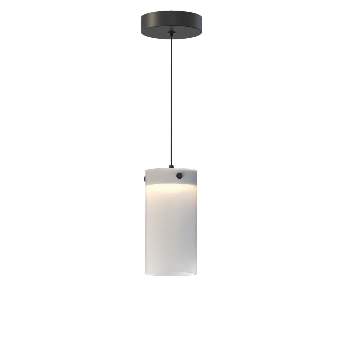 ET2 Lighting Highball 1Lt 8.5" Mini Pendant, Blk/Translucent Frost