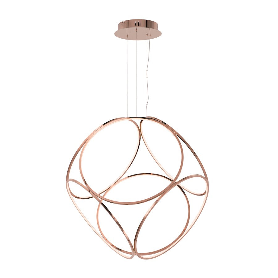 ET2 Lighting Form-Suspension Pendant, 135W, Rose Gold