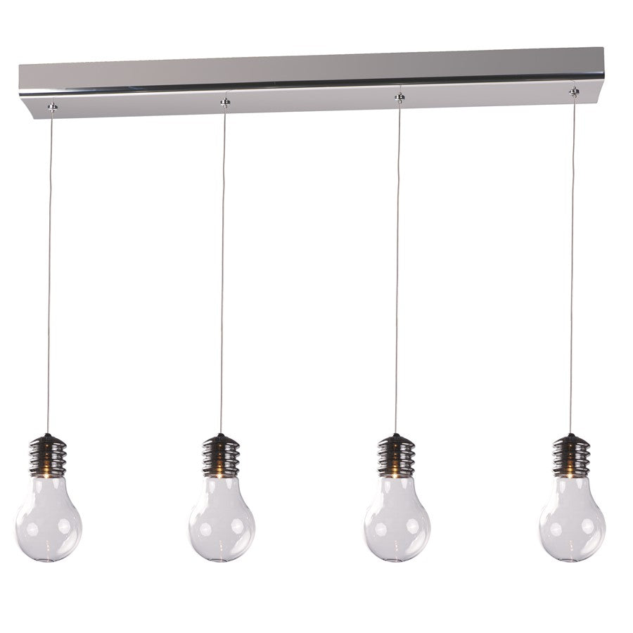 ET2 Lighting Edison 4 Light Pendant, Polished Chrome