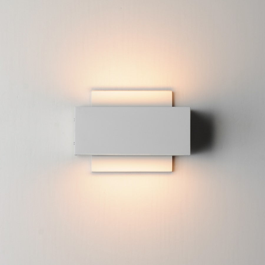 ET2 Lighting Blok 2-Light 6.75" LED Outdoor Wall Sconce, White