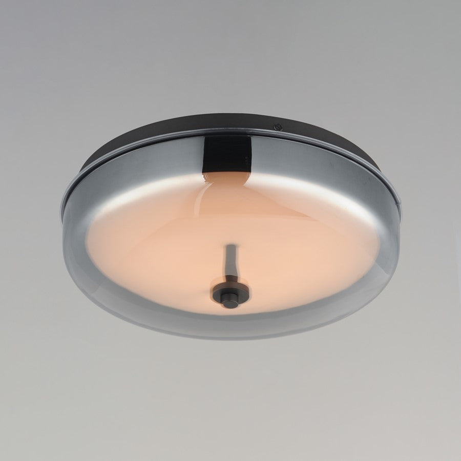 ET2 Lighting Voto LED Flush Mount, Gunmetal/Graduating Smoke
