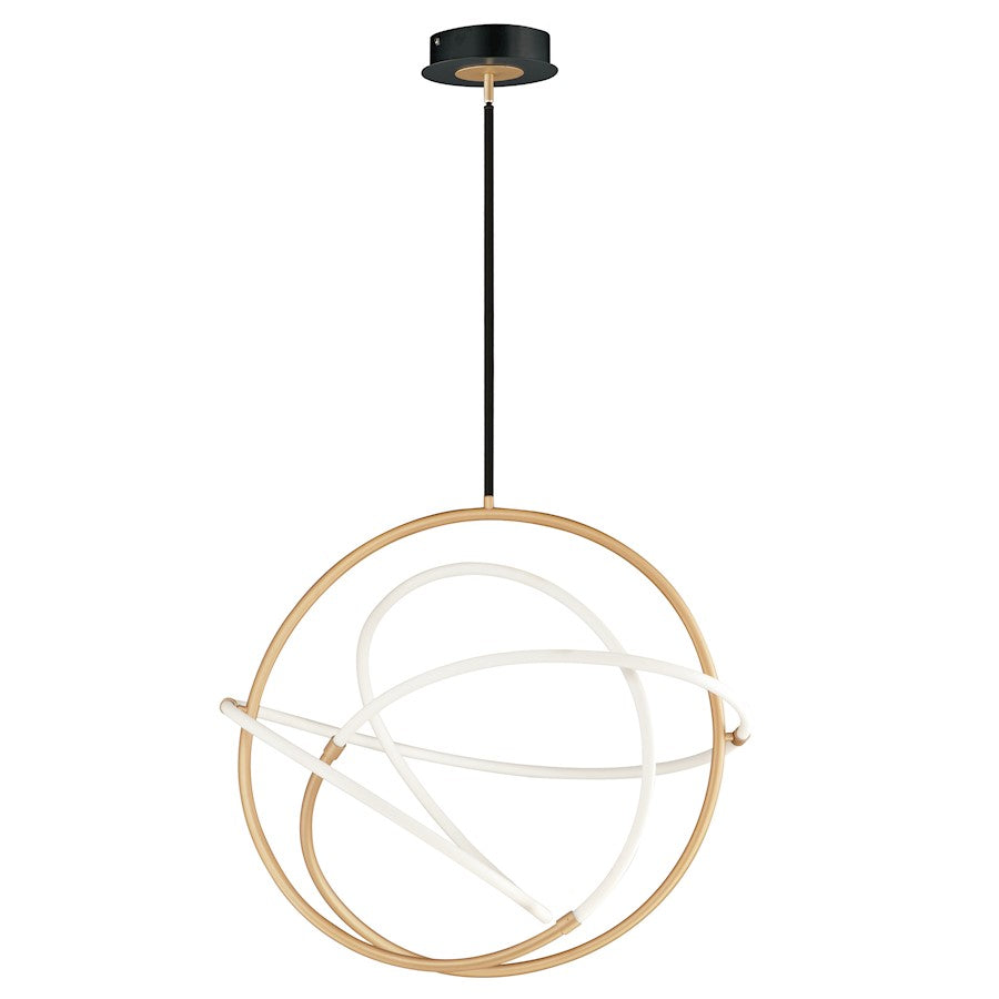 1 Light Pendant, Black/Gold