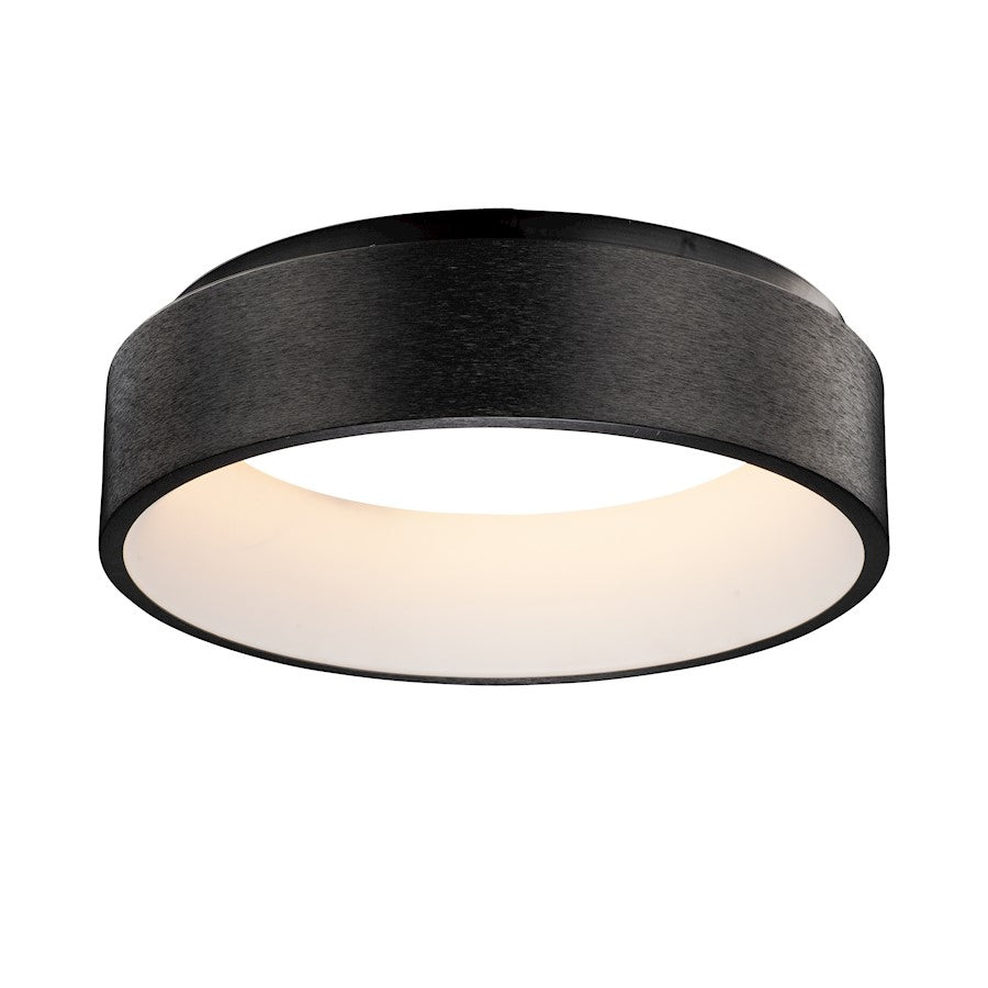 ET2 Lighting Iq Wiz 1 Light Flush Mount, Brushed Black