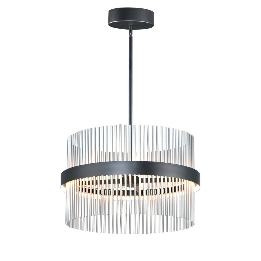 ET2 Lighting Chimes 2-Light 5CCT Select 24" Pendant, Black/Nickel