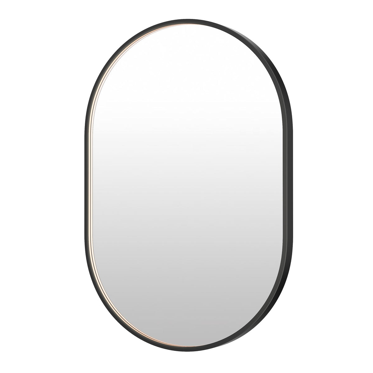ET2 Lighting Elisse 1 Light LED Oval Mirror, Black