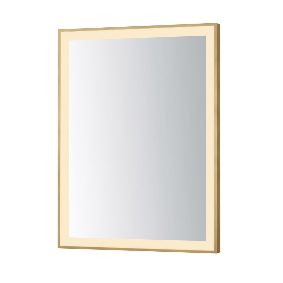 ET2 Lighting Framed 1 Light LED Mirror, Gold