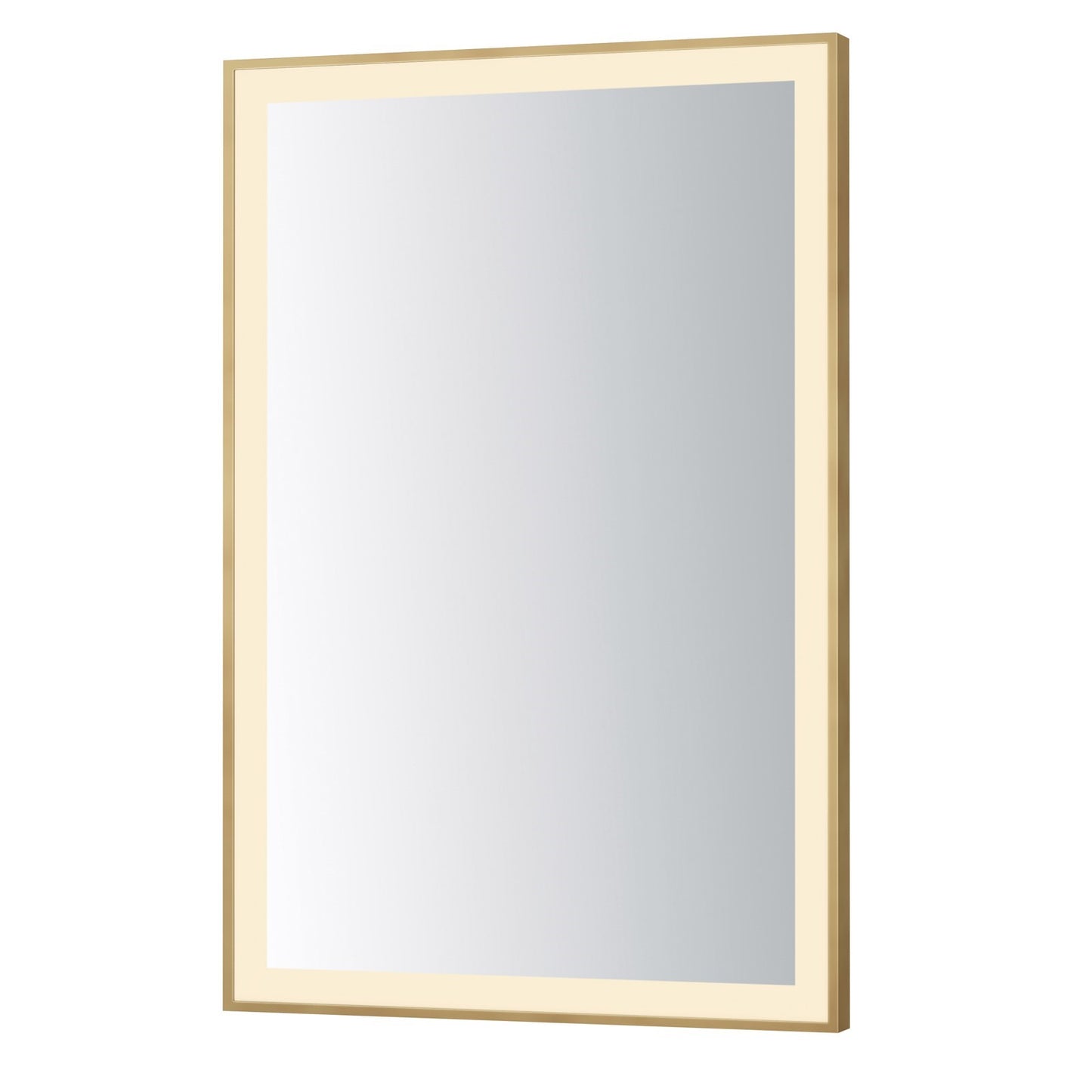 ET2 Lighting Framed 1 Light LED 24" Mirror, Gold