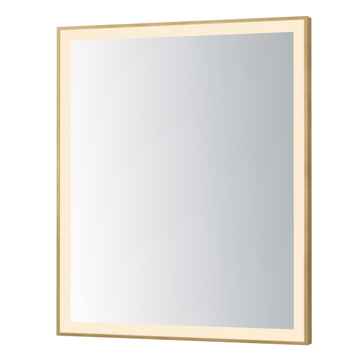 ET2 Lighting Framed 1 Light LED 30" Mirror, Gold