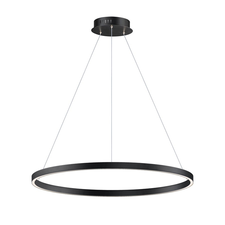 ET2 Lighting Groove 1 Light 32" Pendant/5CCT Select, Black