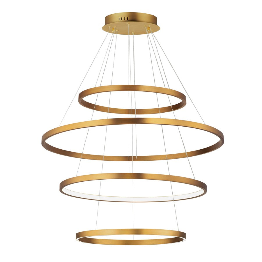 ET2 Lighting Groove 4-Tier Pendant/5CCT Select, Gold