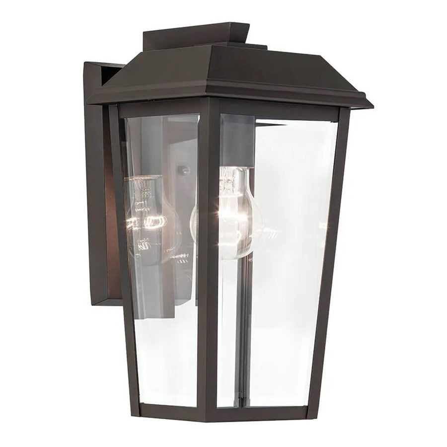 Kichler Mathus 1 Light 13" Outdoor Wall Light, Olde Bronze/Beveled - 59118OZ