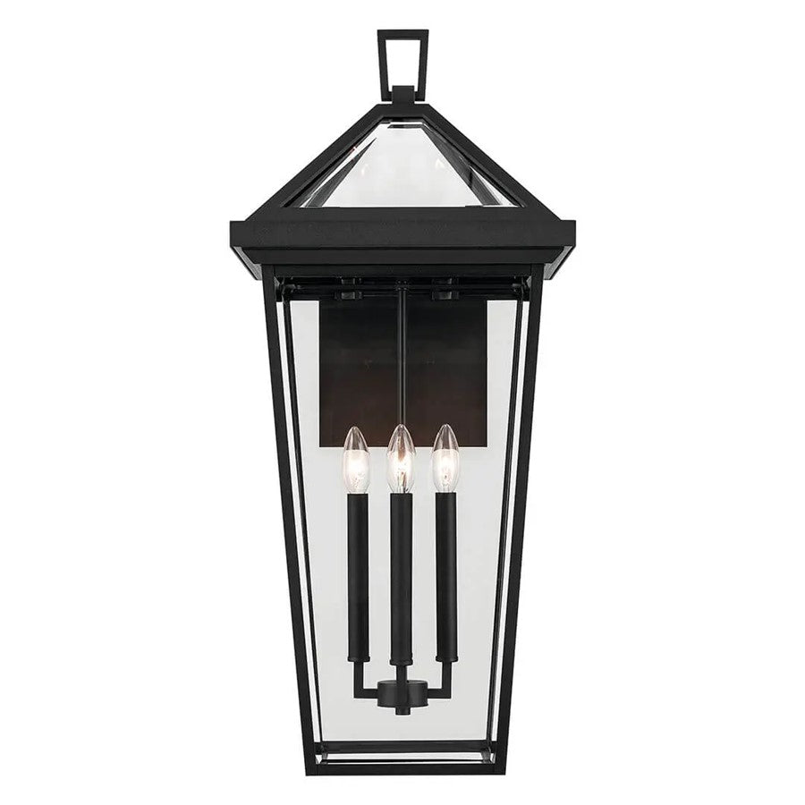 Kichler Regence 4 Light Outdoor Wall Light, Xlarge, Black/Beveled - 59128BKT