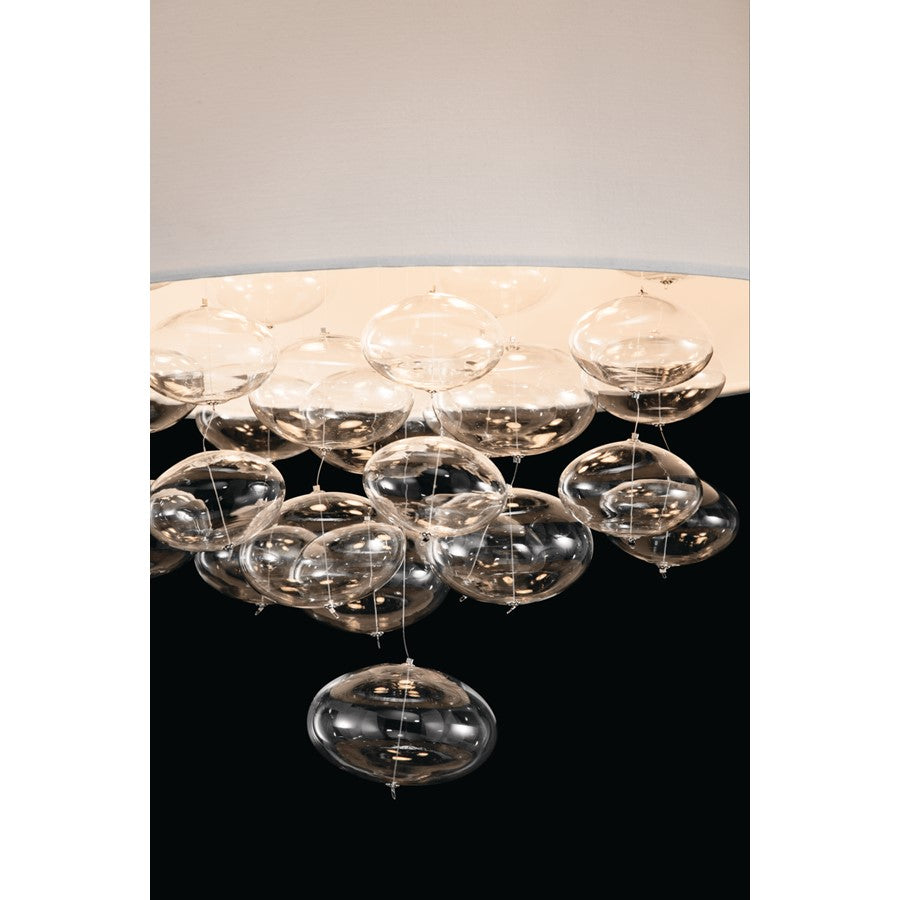 Elan Piatt 3 Light 16" Semi Flush Mount, Chrome/Clear