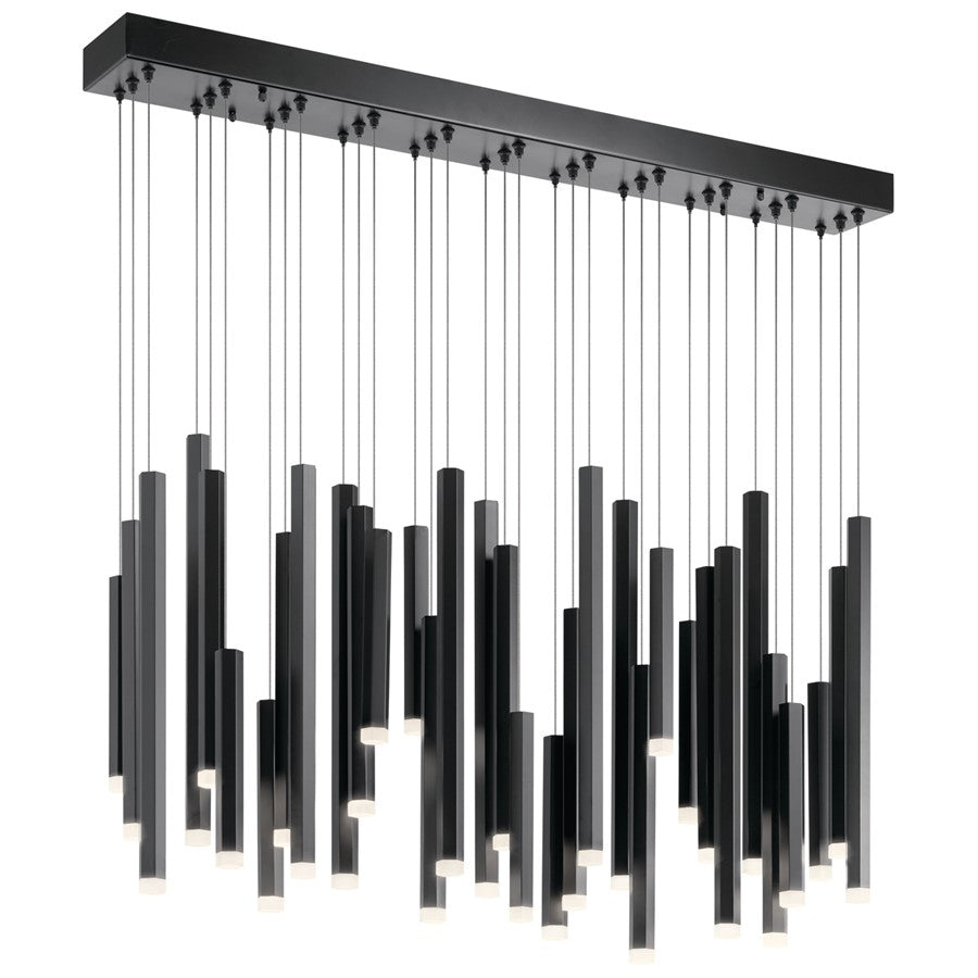 Elan Soho 33 Light Chandelier Linear, Black