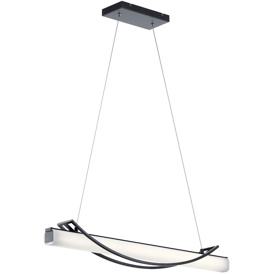 Rowan LED Linear Chandelier, Chrome