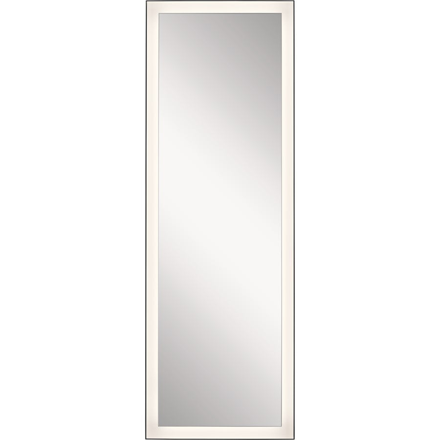 Elan Ryame 20" Lighted Mirror, Matte Black/Mirror