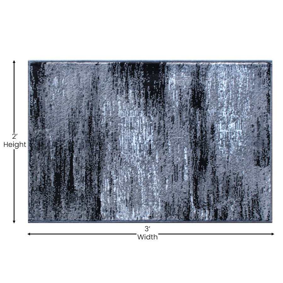 Flash Furniture Rylan 2X3 Abstract Area Rug, Grey