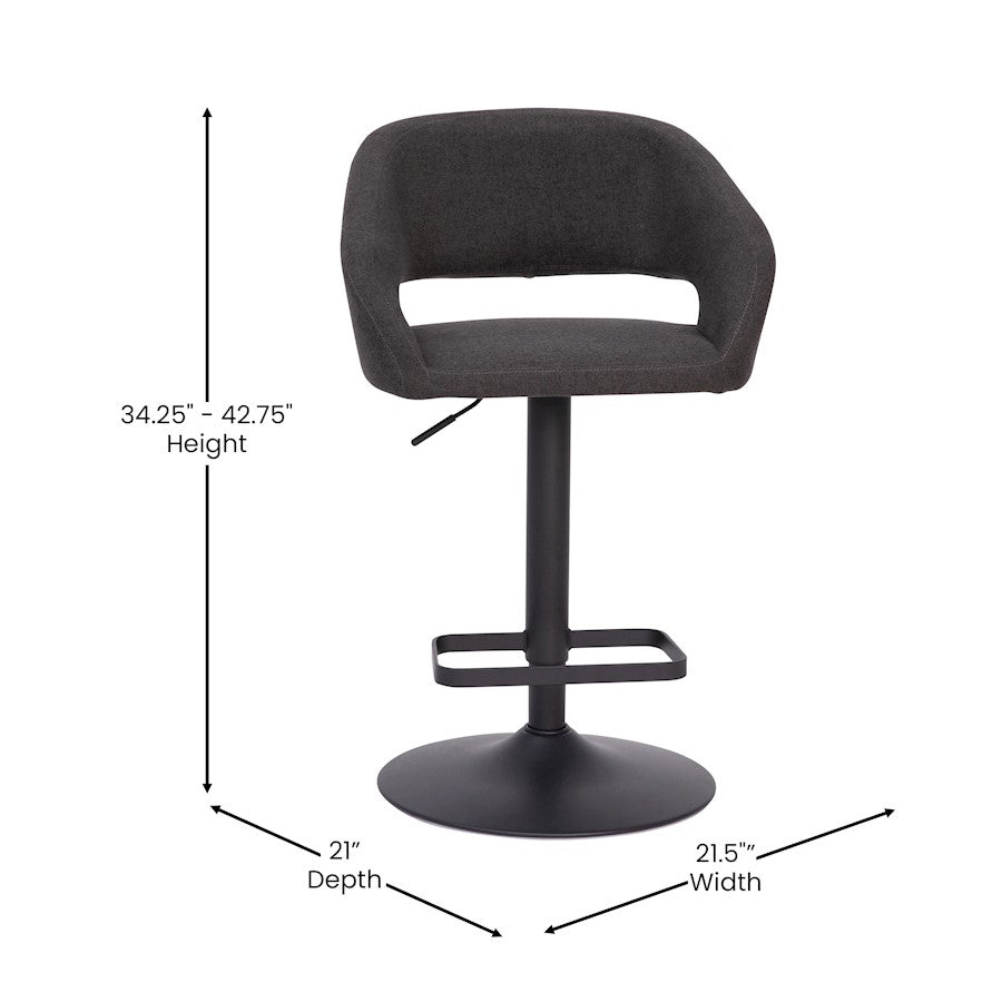 Flash Furniture Erik Barstool, Charcoal