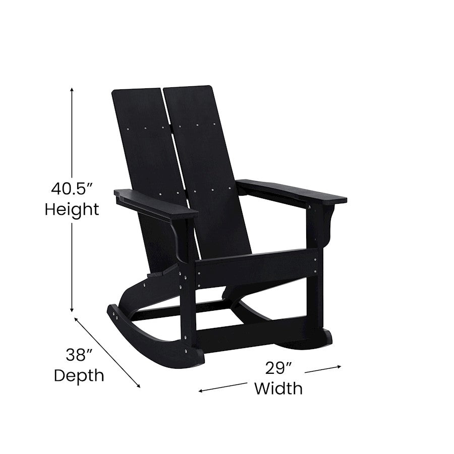 Flash Furniture Finn Pack Of 2 Rockers/Side Table, BK