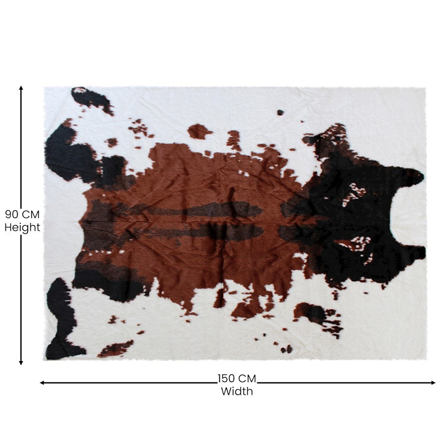 Flash Furniture Barstow 3X5 Faux Cowhide Rug, Brown