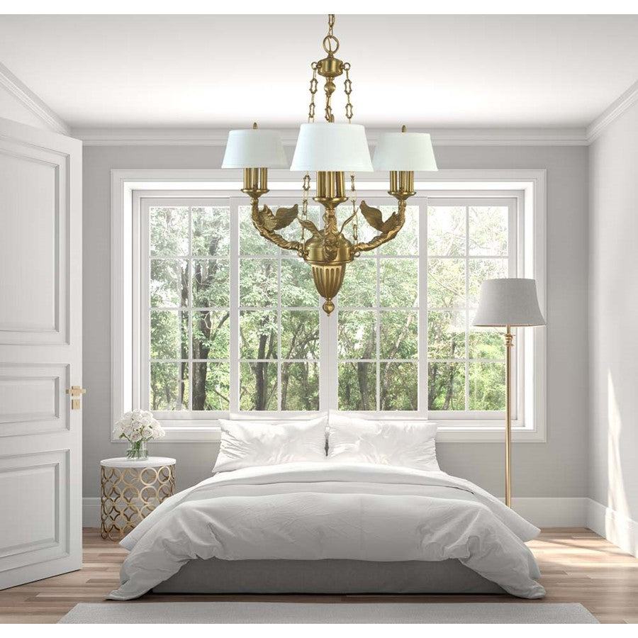 Framburg Ascension 9 Light Dining Chandelier, Brushed Brass