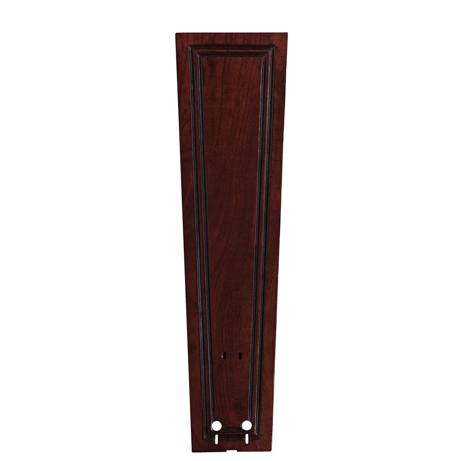 Fanimation Carved Rectangle Frame Wood Blade Set of 5 | Dark Cherry Wood | 52in Sweep for Ceiling Fans | 22 x 6 x 0.5 in | Model B5132DC