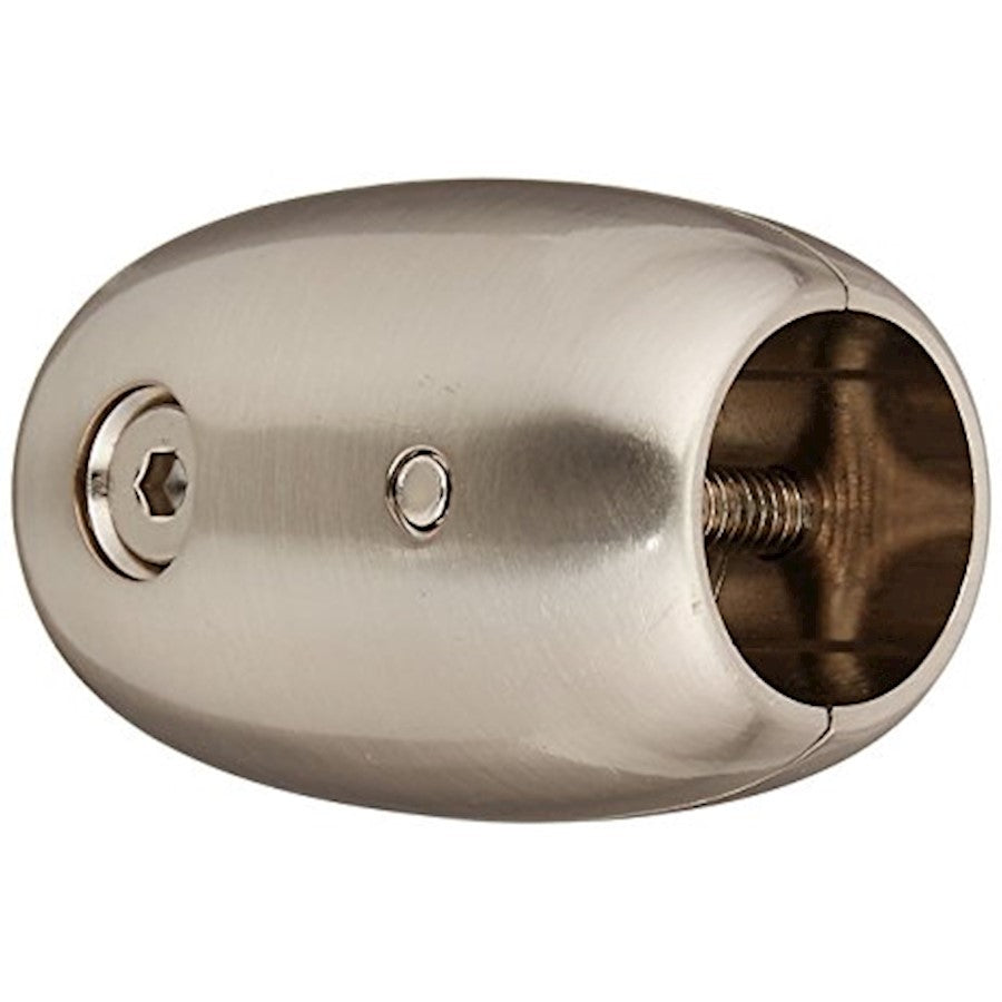 Fanimation Downrod Coupler 1in | Brushed Nickel Steel Ceiling Fan Accessory | Dry Location Rated | 2.5 x 1.75 x 1.75 in | Model DR1-CPBN