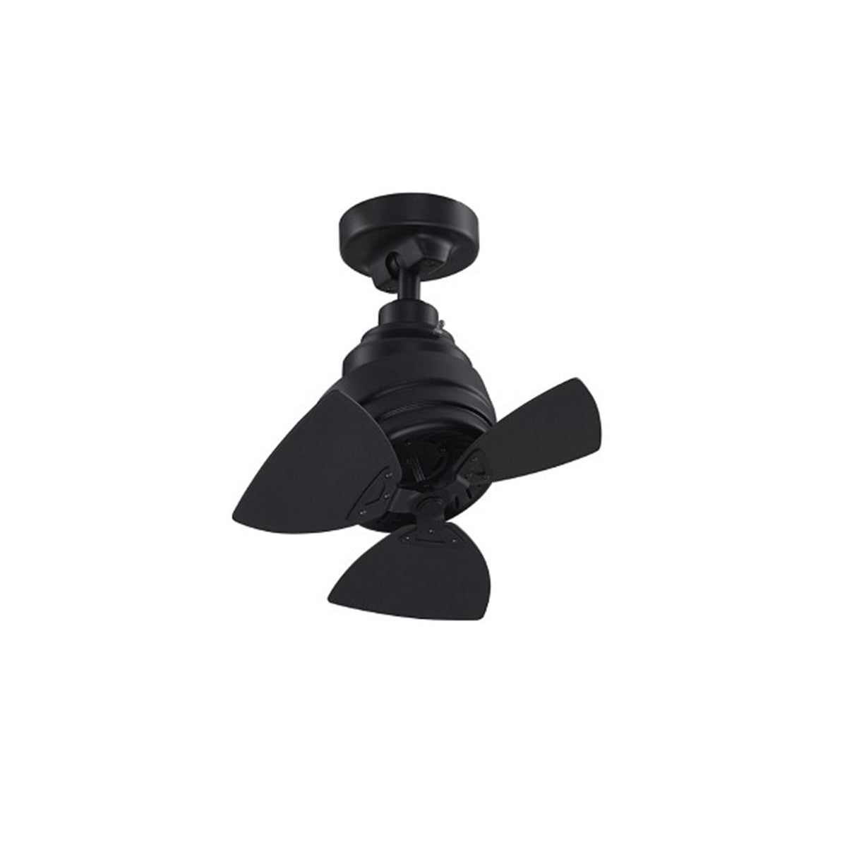 Fanimation Rotation 19in 3-Blade Fan | Black Composite Blades | Indoor & Covered Patio | 19 x 19 x 18.04 in | Model FP8018BL