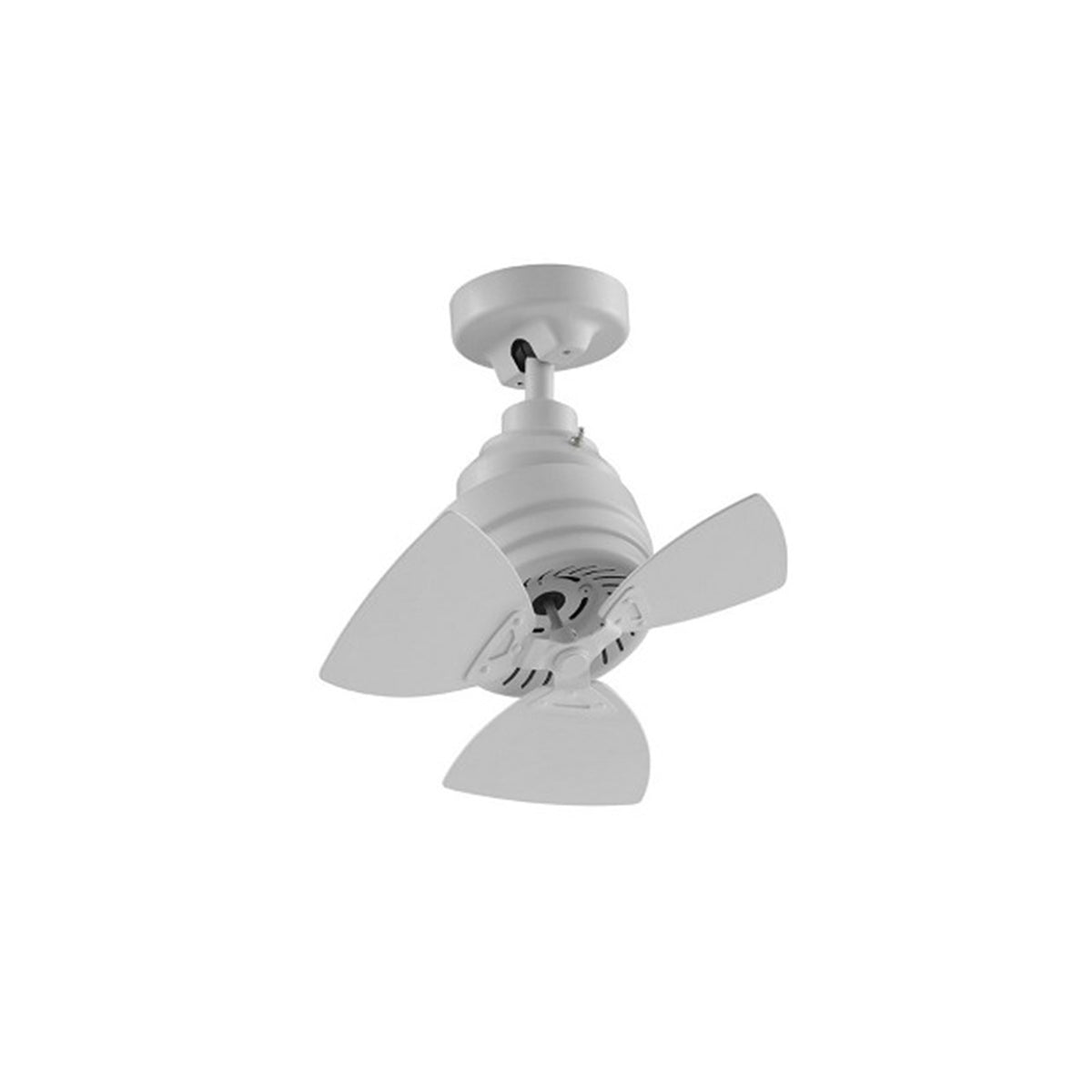 Fanimation Rotation 19in 3-Blade Ceiling Fan | Matte White Composite Blades | Indoor & Covered Patio | 19 x 19 x 18 in | Model FP8018MW