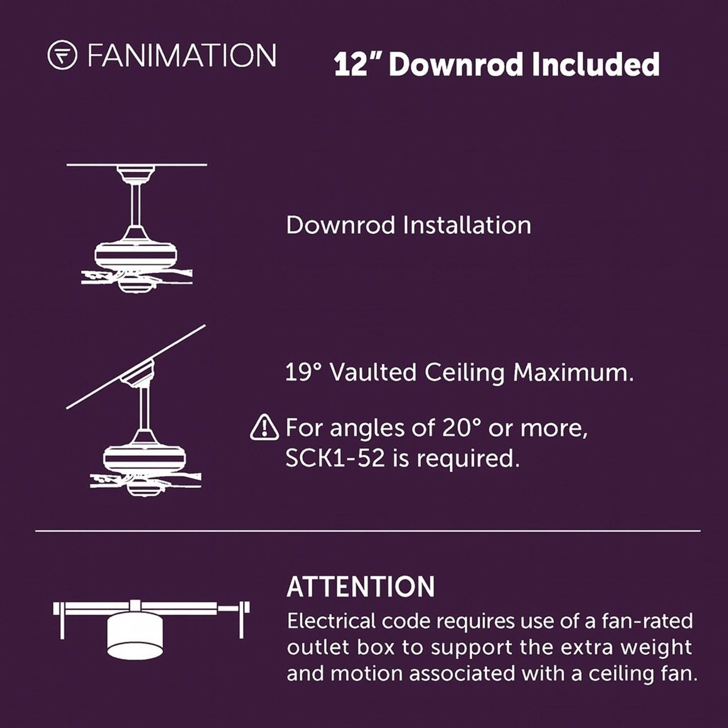 Fanimation Pendry Max 120in 6-Light Ceiling Fan | Contemporary Black and Koa Aluminum Blades | Great Room & Covered Patio | Model FPD6763BLK-LK