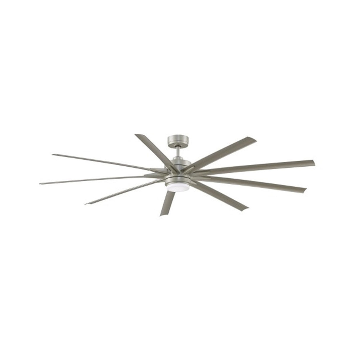 Fanimation Odyn 84in 9-Blade Ceiling Fan | Brushed Nickel and Opal Frosted Glass | Covered Patio & Outdoor Living | Model FPD8159BNWBN