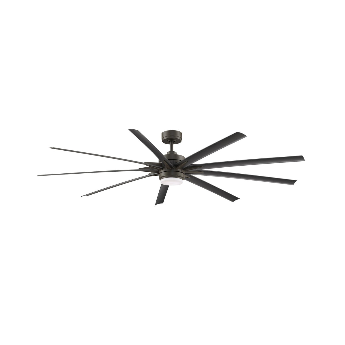 Fanimation Odyn 84in 9-Light Ceiling Fan | Matte Greige and Weathered Wood Composite Blades | Covered Patio & Large Living Room | Model FPD8159GRW